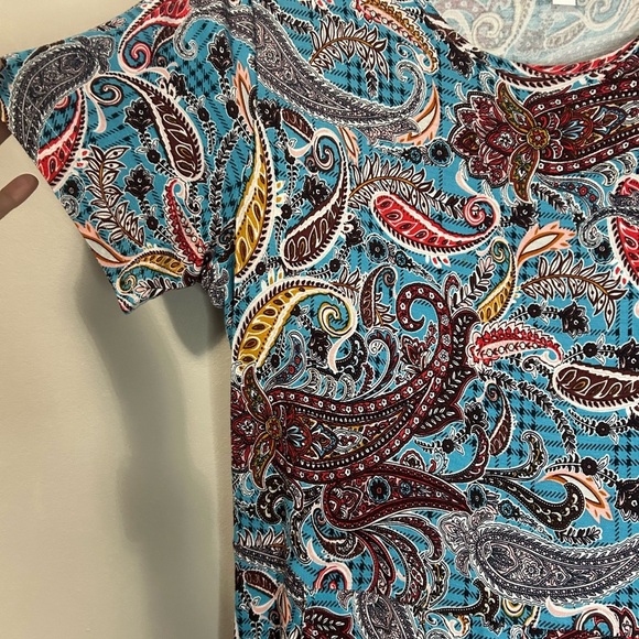 Women’s DouBCQ Paisley Print Dress, Size M - Picture 3 of 7